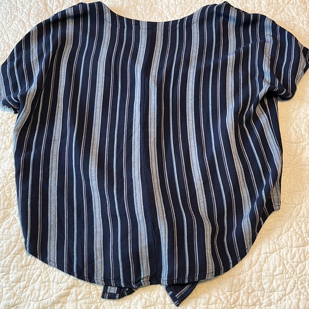 Universal Thread Button Down Striped Short Sleeve… - image 3